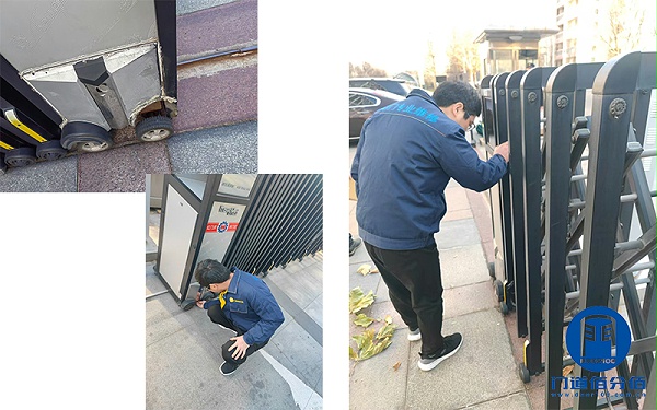 物管大廈紅門電動伸縮門保養(yǎng)服務(wù)紀(jì)實