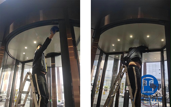 自動(dòng)旋轉(zhuǎn)門停門故障，更換滑環(huán)解決過程