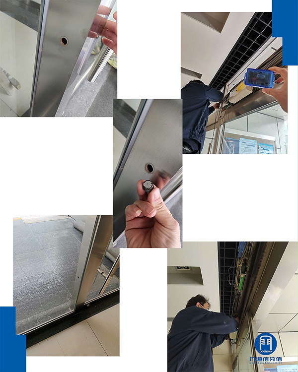 北京腫瘤醫(yī)院內(nèi)部九樘感應(yīng)平移玻璃門保養(yǎng)與防夾電子眼維修服務(wù)案例
