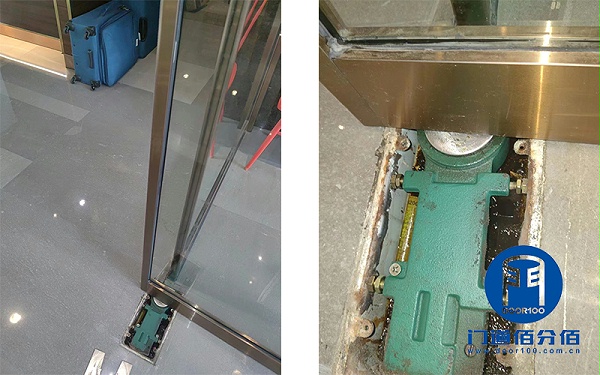 門區(qū)邊門維修案例之酒店地彈門維修服務(wù)