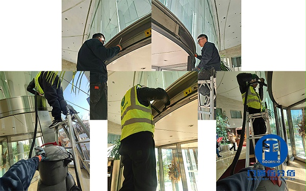 酒店門面煥新術(shù)之旋轉(zhuǎn)門保養(yǎng)工作紀(jì)實(shí)