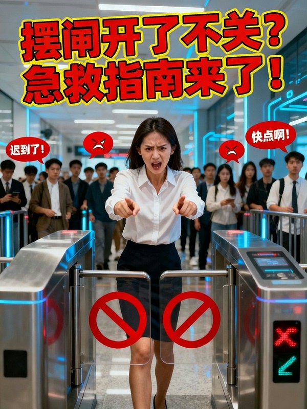 擺閘故障警示無(wú)水印