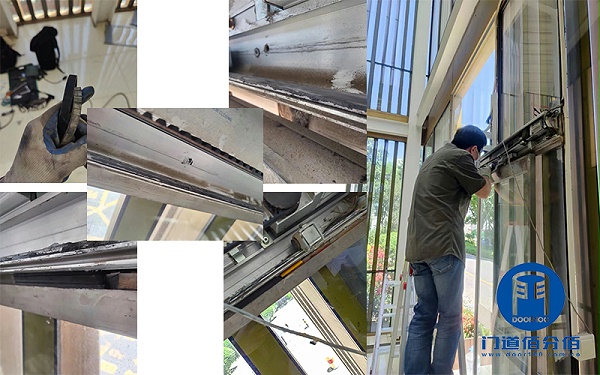 松下自動門配件皮帶、掛輪組件維修案例