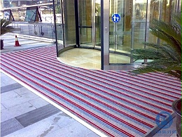 北京旋轉門地面防滑改造北京某集團旋轉門地墊定制服務案例