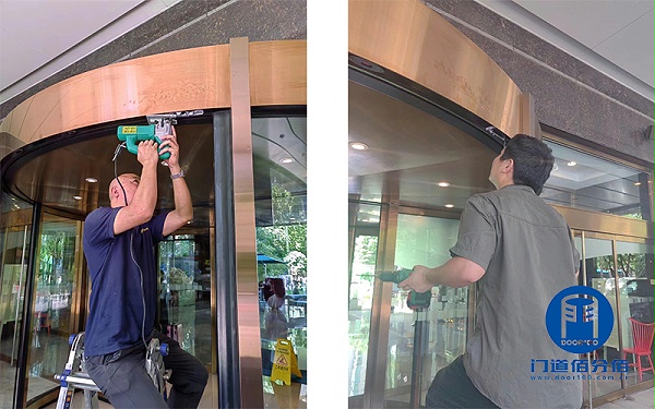 自動(dòng)旋轉(zhuǎn)門激光防夾傳感器（防護(hù)裝置）更換維修案例