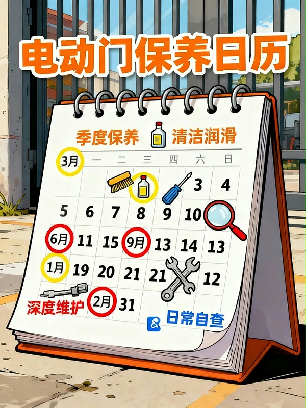 電動門保養(yǎng)日歷無水印