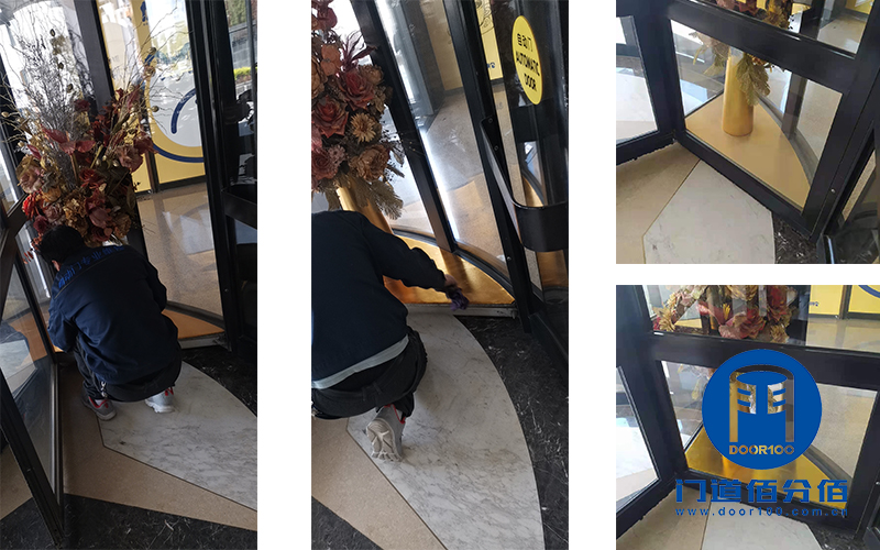 KBB自動旋轉(zhuǎn)門除塵維護過程