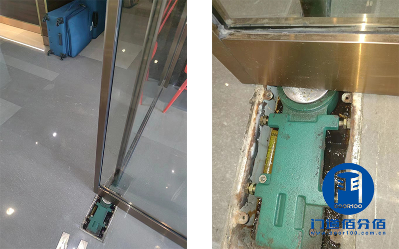 門區(qū)邊門維修案例之酒店地彈門維修服務(wù)