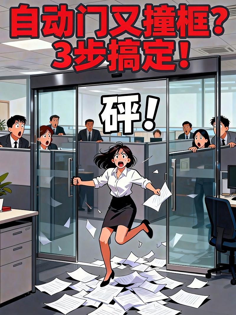 去水印_自動(dòng)玻璃門(mén)撞框警示