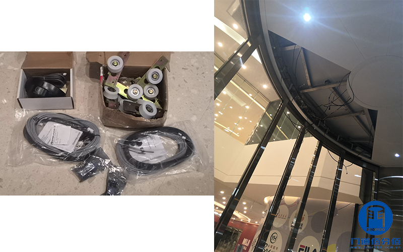 昆明某大廈智匯門道品牌自動弧形門、自動平滑門配件更換維修之配件準備