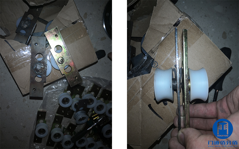 昆明某大廈智匯門道品牌自動弧形門、自動平滑門配件更換維修之配件對比