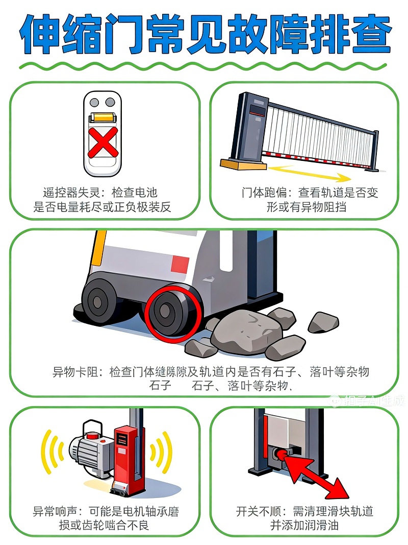 伸縮門故障排查無水印