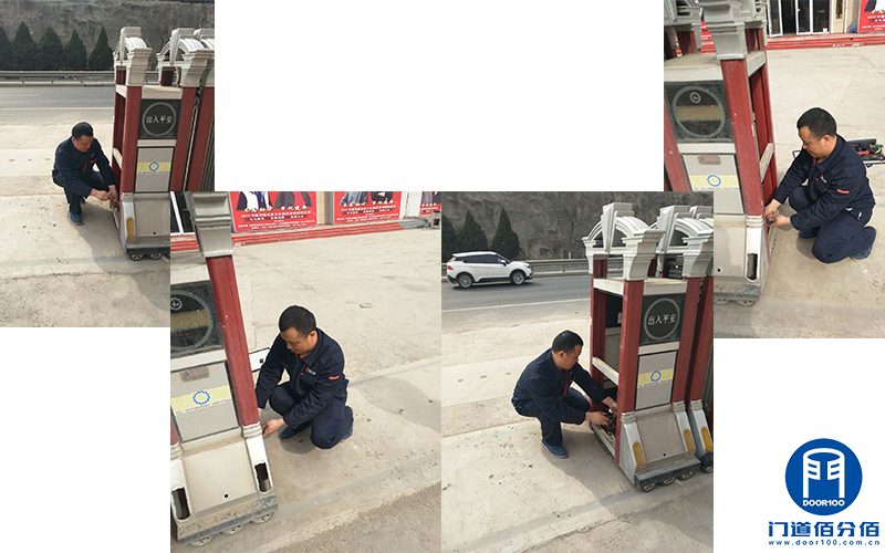 濟(jì)南書畫城電動(dòng)伸縮門不能使用故障維修服務(wù)案例