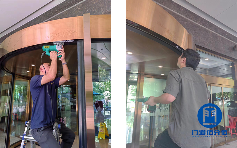 自動旋轉(zhuǎn)門激光防夾傳感器（防護(hù)裝置）更換維修案例