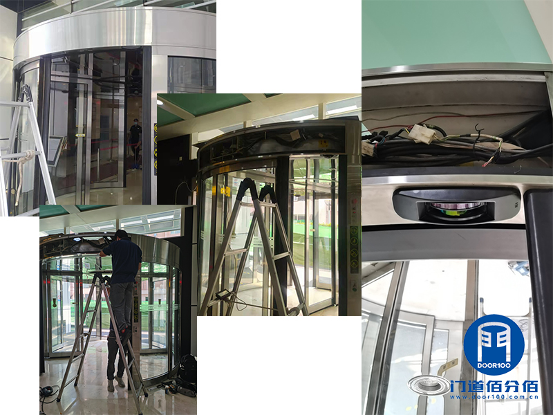 兩翼電動(dòng)旋轉(zhuǎn)門(mén)防夾故障，更換新式激光防夾傳感器解決問(wèn)題