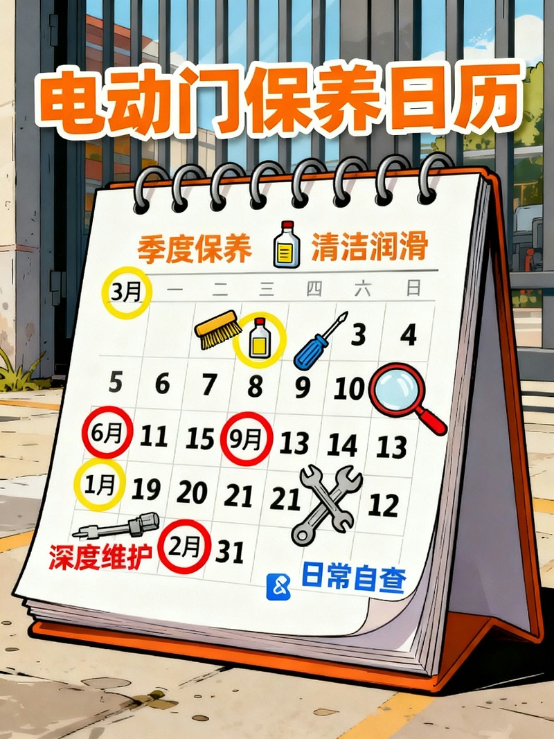 電動門保養(yǎng)日歷無水印