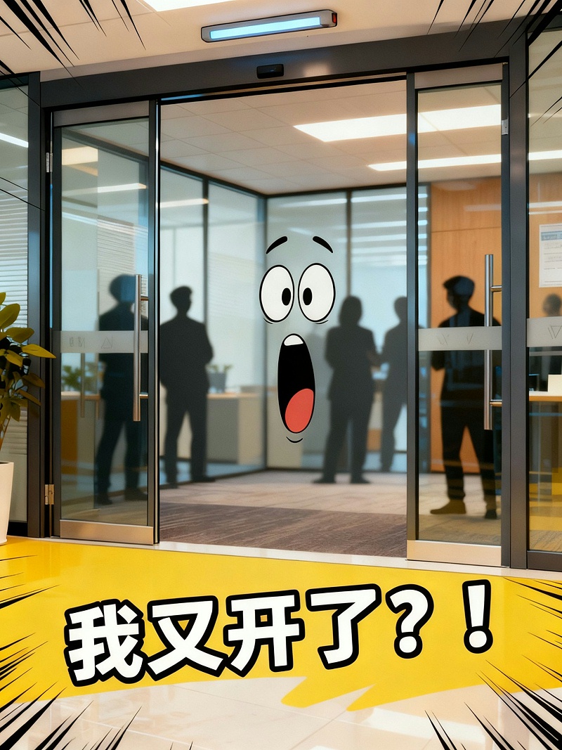 去水印驚訝玻璃感應(yīng)門(mén)