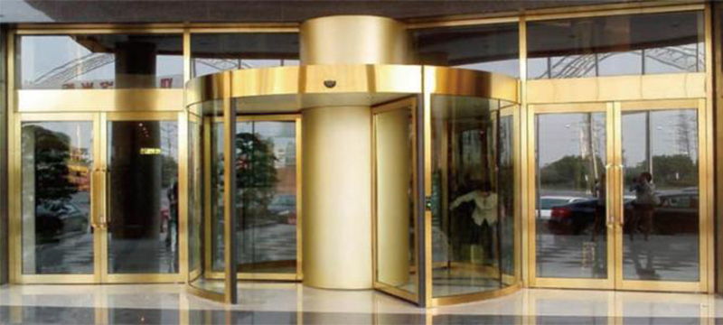 環(huán)柱自動(dòng)旋轉(zhuǎn)門(mén)驅(qū)動(dòng)裝置方案介紹